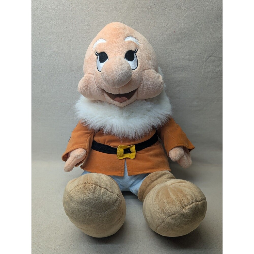 Vintage Disney Store Jumbo 26" Happy Dwarf Plush Snow White Large Stuffed AS IS*
